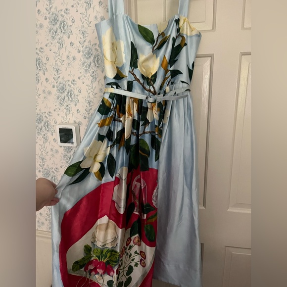 Oscar de la Renta mikado tablescape dress size 10 NWOT - Picture 6 of 11